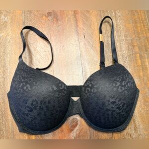 PINK Victoria's Secret Black Leopard Bra